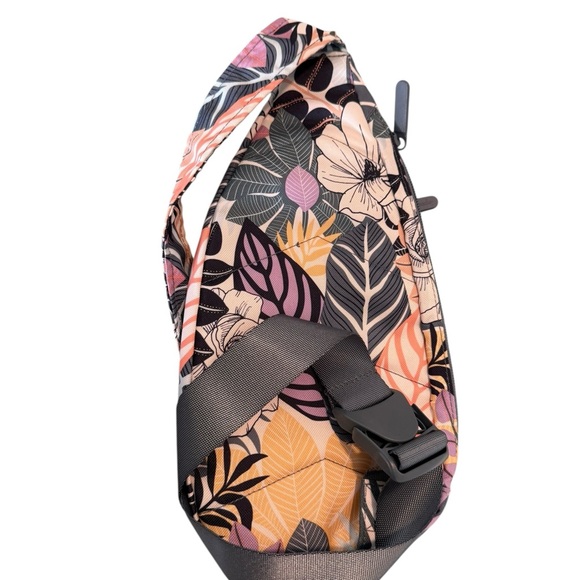 Vera Bradley Botanical Sling Backpack - Pink, Orange, Black - Picture 2 of 8